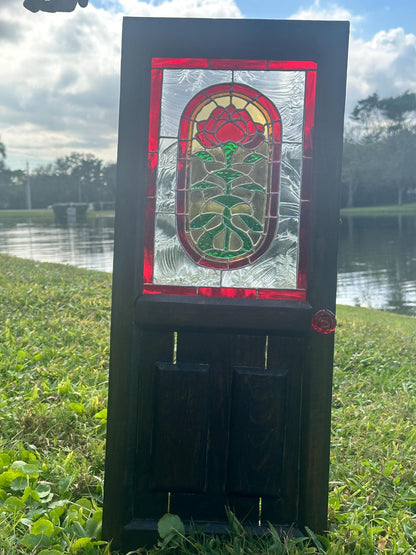Vecna’s Door -Inspired Stained Glass Wall Art – One of a Kind Gothic Horror Collector Piece