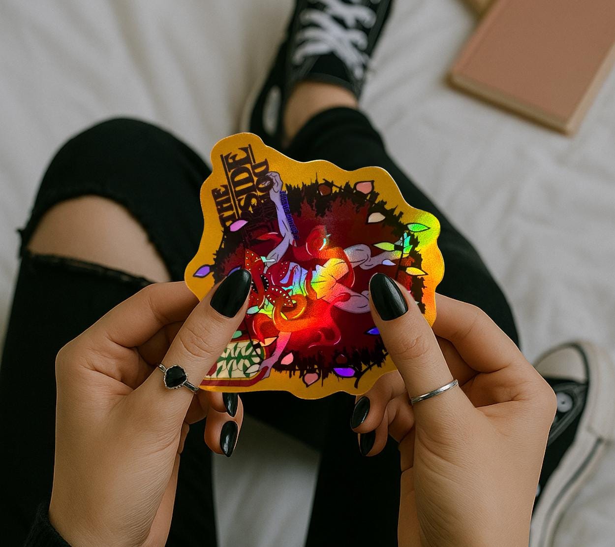 Upside Down Demogorgon Waterproof Sticker | Vecna Door Horror Vinyl Decal