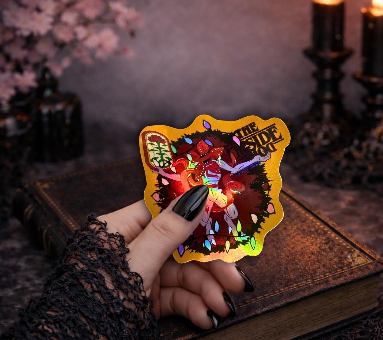 Upside Down Demogorgon Waterproof Sticker | Vecna Door Horror Vinyl Decal