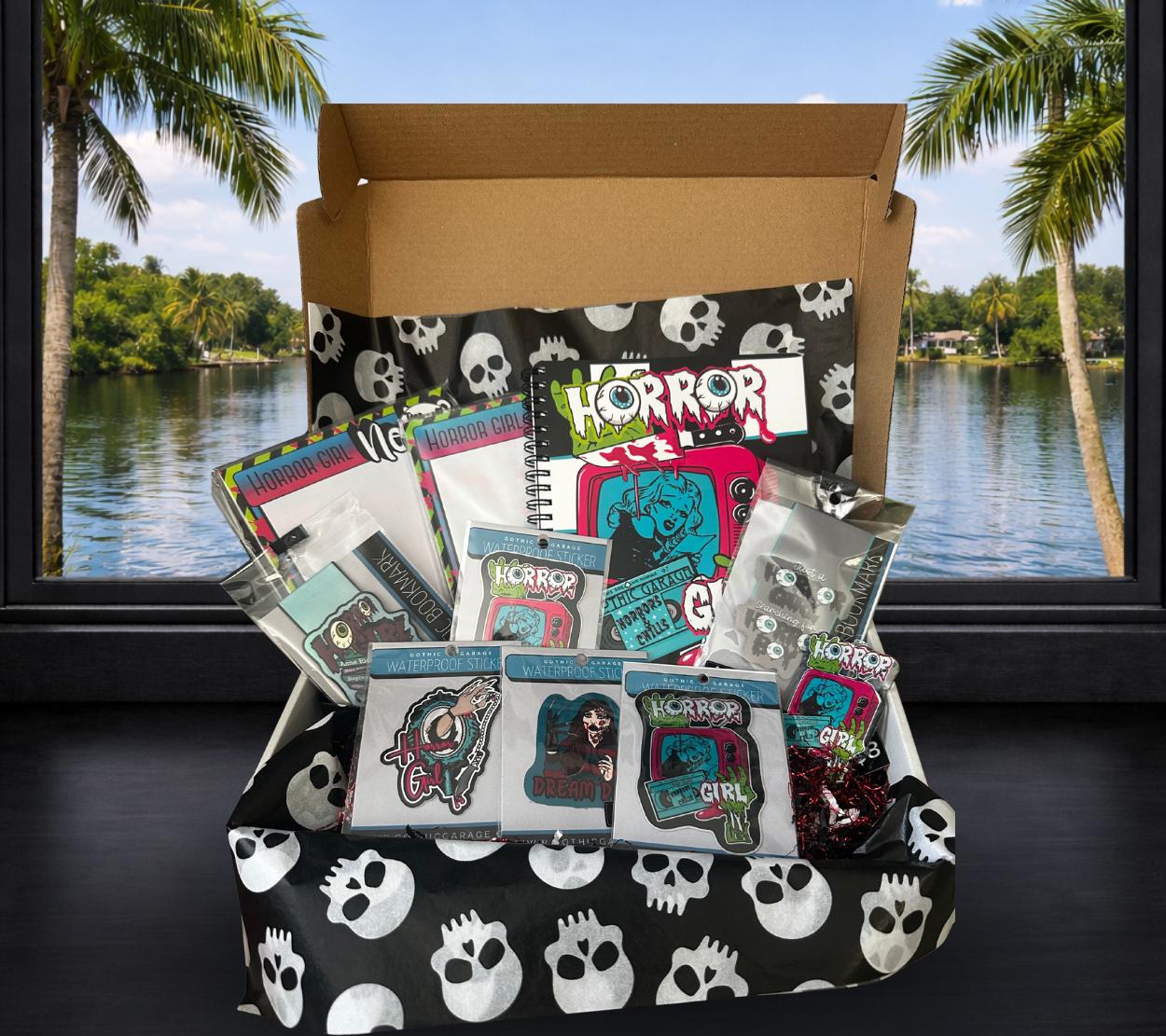 Horror Girl Gift Box – Gothic Stationery, Stickers, Notebooks & Alt Art Bundle