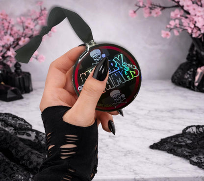 Merry Gothmas Ornament – Gothic Christmas Tree Decor for Alt Holiday Lovers and Horror Fans