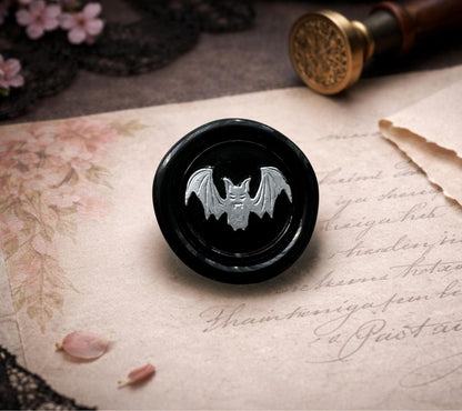 Enchanted Bat Wax Seal – Gothic Soy Wax Sticker for Witchy Mail, Gifts & Journals
