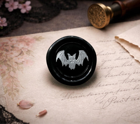 Enchanted Bat Wax Seal – Gothic Soy Wax Sticker for Witchy Mail, Gifts & Journals