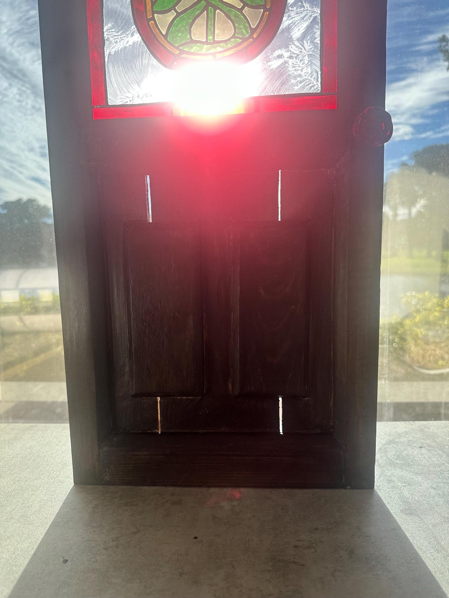 Vecna’s Door -Inspired Stained Glass Wall Art – One of a Kind Gothic Horror Collector Piece