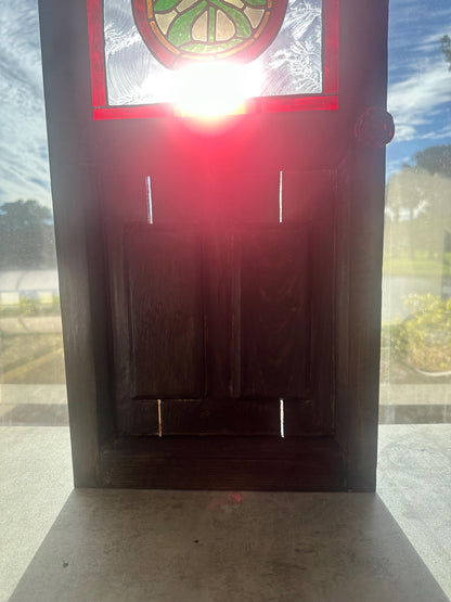 Vecna’s Door -Inspired Stained Glass Wall Art – One of a Kind Gothic Horror Collector Piece