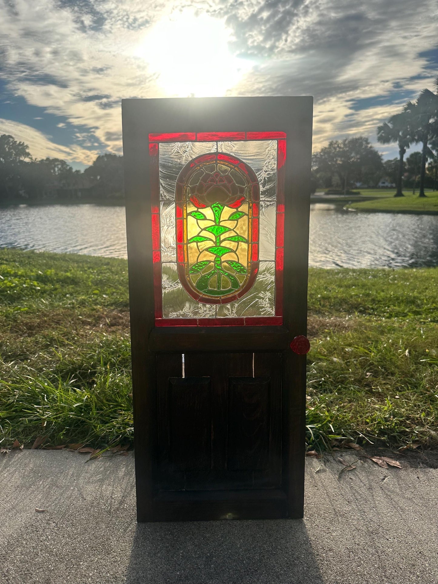 Vecna’s Door -Inspired Stained Glass Wall Art – One of a Kind Gothic Horror Collector Piece