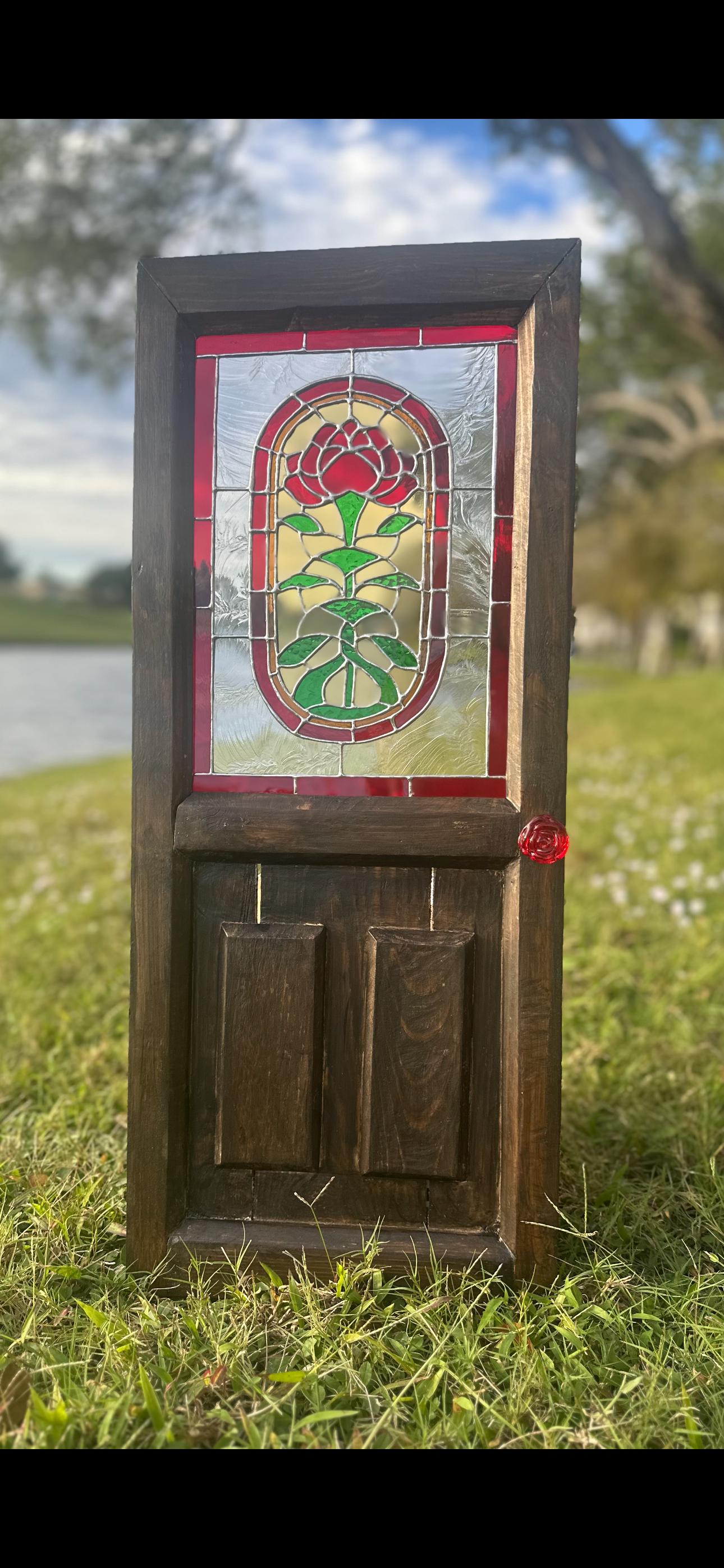 Vecna’s Door -Inspired Stained Glass Wall Art – One of a Kind Gothic Horror Collector Piece