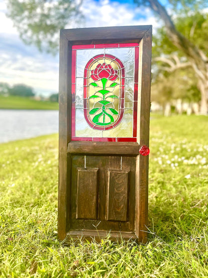 Vecna’s Door -Inspired Stained Glass Wall Art – One of a Kind Gothic Horror Collector Piece