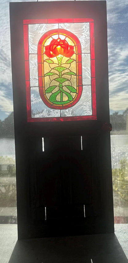 Vecna’s Door -Inspired Stained Glass Wall Art – One of a Kind Gothic Horror Collector Piece