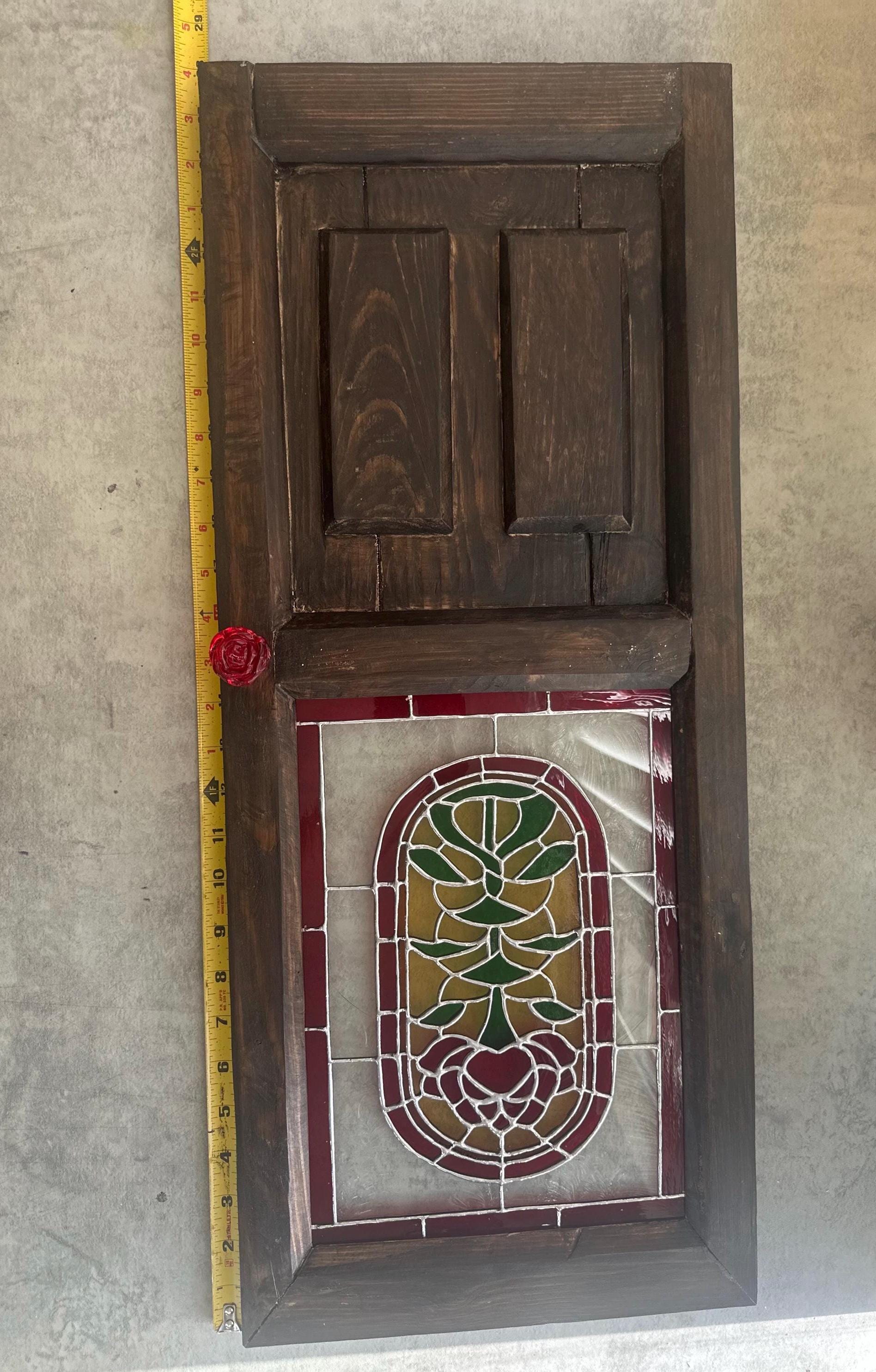 Vecna’s Door -Inspired Stained Glass Wall Art – One of a Kind Gothic Horror Collector Piece
