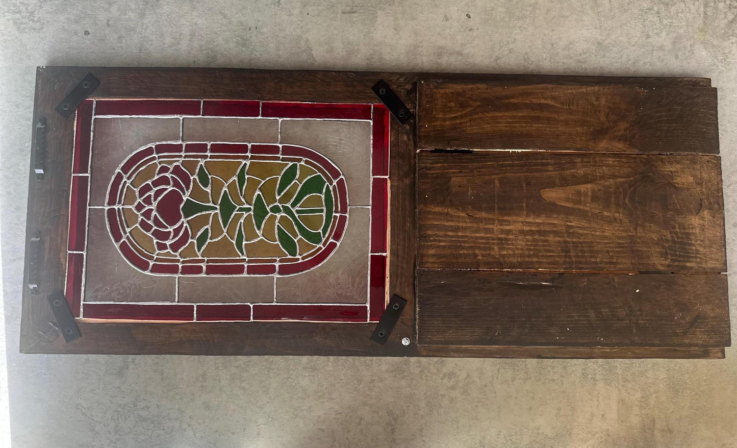 Vecna’s Door -Inspired Stained Glass Wall Art – One of a Kind Gothic Horror Collector Piece