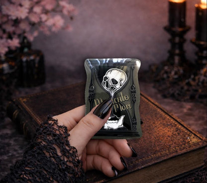 Memento Mori Sticker: Gothic Skull Hourglass, Waterproof Vinyl