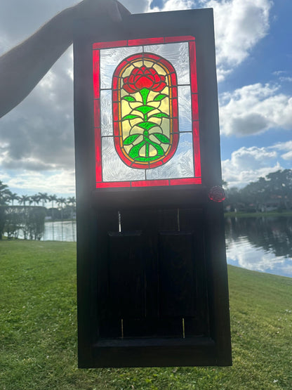 Vecna’s Door -Inspired Stained Glass Wall Art – One of a Kind Gothic Horror Collector Piece