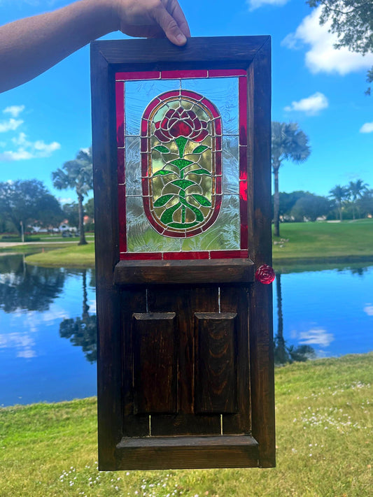 Vecna’s Door -Inspired Stained Glass Wall Art – One of a Kind Gothic Horror Collector Piece