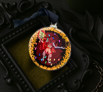 Upside Down Demogorgon Ornament, Gothic Horror Decor, Holographic Acrylic Hanging Art