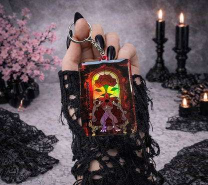 Demogorgon Stained Glass Keychain – Horror Gothic Acrylic Keychain