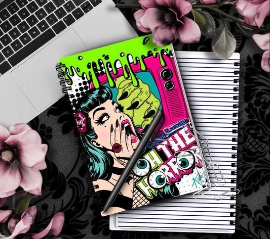 Oh The Horror Spooky Notebook | Retro Horror Pop Art Journal