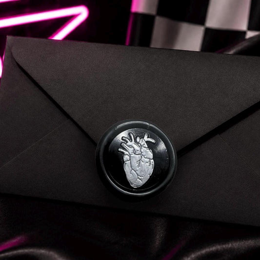 Anatomical Heart Wax Seals – Gothic Peel-and-Stick Envelope Seals