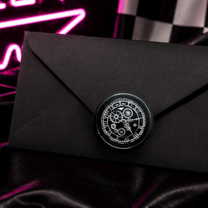 Steampunk Clockwork Wax Seals – Peel & Stick Gothic Stationery Accessory