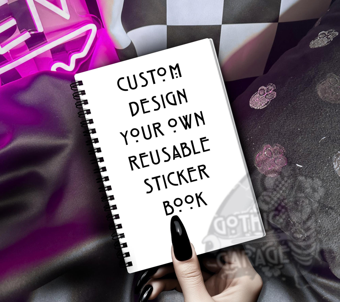 Custom Reusable Sticker Book – Personalized Sticker Album, 24/48 Pages, Glossy or Holographic Finish
