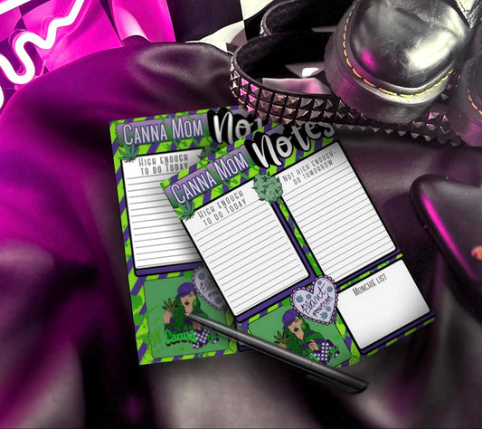 Canna Mom To-Do Notepad – Funny Weed List Pad, 50 Sheets