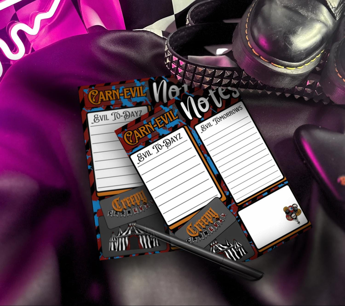 Carn-Evil Notepad: Creepy Carnival To-Do List - 50 Sheets