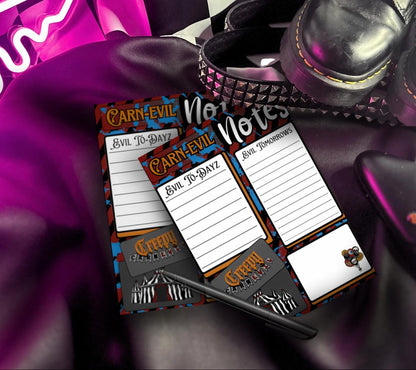 Carn-Evil Notepad: Creepy Carnival To-Do List - 50 Sheets