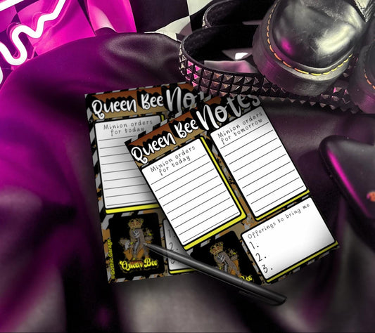 Queen Bee Notepad: Gothic Stationery for To-Do Lists