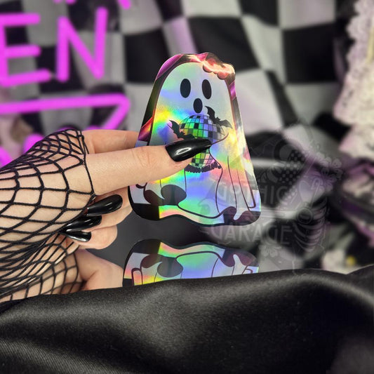 Cutecore Disco Ghost Waterproof Sticker | Spooky Vinyl Decal