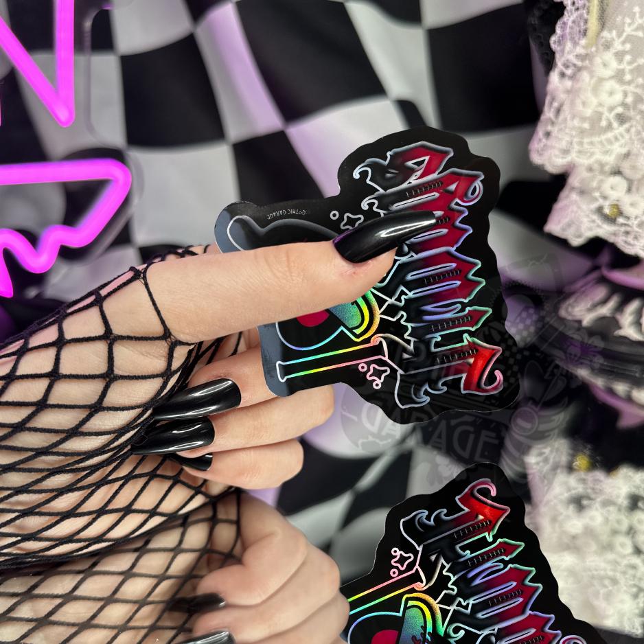 Horror Friday Nights, Waterproof Die Cut Sticker, Choose Between Glossy or Holographic, Perfect to Add Scariness to any Surface