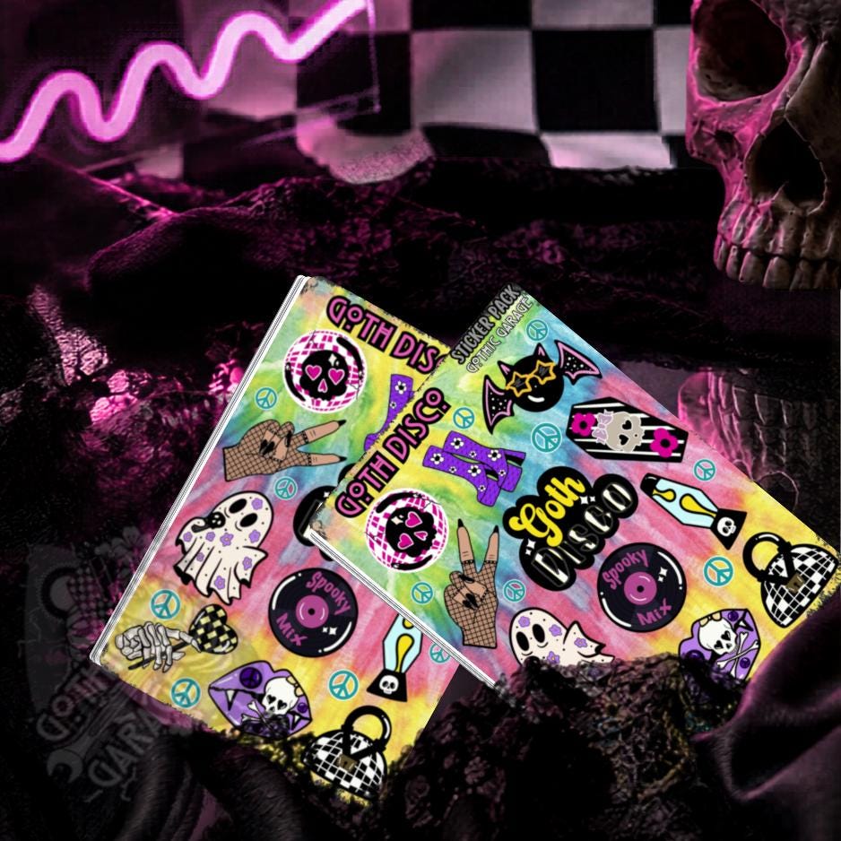Alt Girl Goth Disco Sticker Sheet – Funky, Freaky & Fabulous