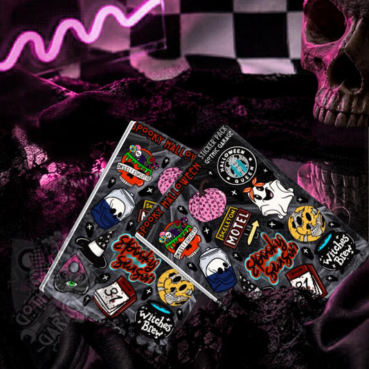 Spooky Season Sticker Sheet – Gothic Halloween Stickers