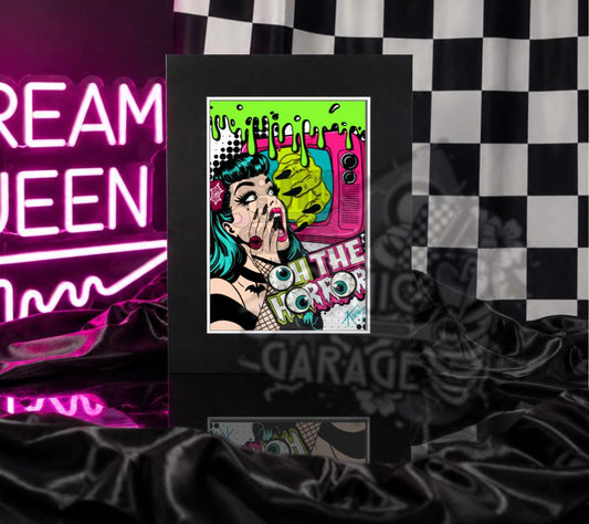 Oh The Horror Retro TV Art Print | Pop Art & Campy Decor