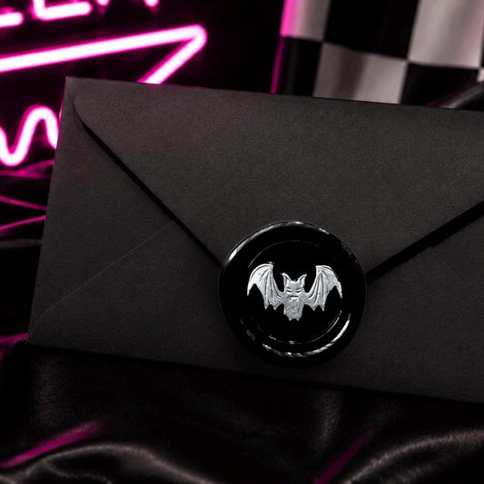 Enchanted Bat Wax Seal – Gothic Soy Wax Sticker for Witchy Mail, Gifts & Journals
