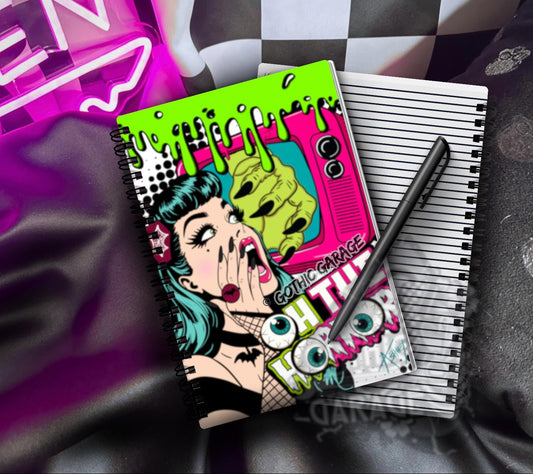 Oh The Horror Spooky Notebook | Retro Horror Pop Art Journal