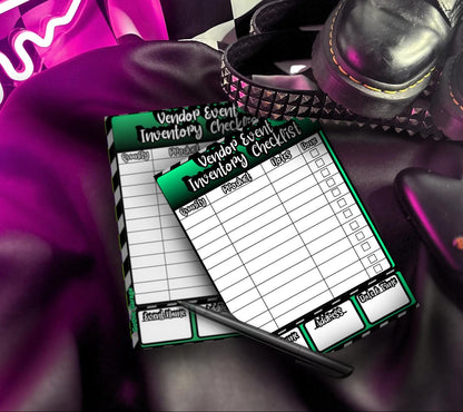 Vendor Event Inventory Checklist Notepad – Organization Pad for Craft Fairs, Markets & Vendor Booths