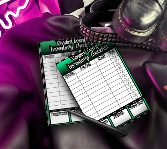 Vendor Event Inventory Checklist Notepad – Organization Pad for Craft Fairs, Markets & Vendor Booths