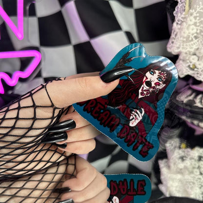 Female Horror Villain Sticker: Waterproof Die Cut, Gore-Geek Gift (Glossy or Holographic)