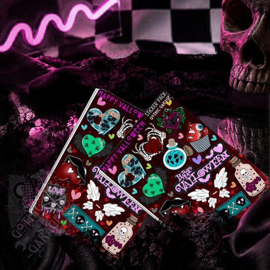 Happy Valoween – Gothic Valentine’s Day Sticker Sheet