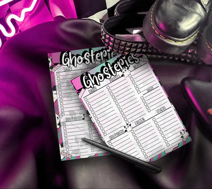 Ghosteries Spooky Grocery List Notepad: Gothic Shopping Checklist
