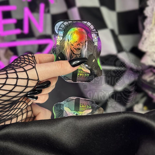 90’s Crypt Keeper Waterproof Sticker, Nostalgic Retro Horror Vibe