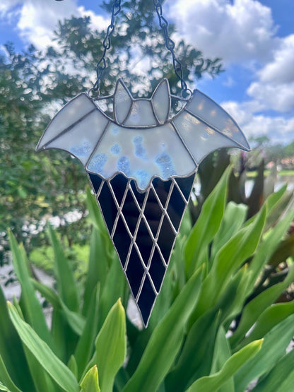Bat Ice Cream Stained Glass Suncatcher - Summerween Home Decor