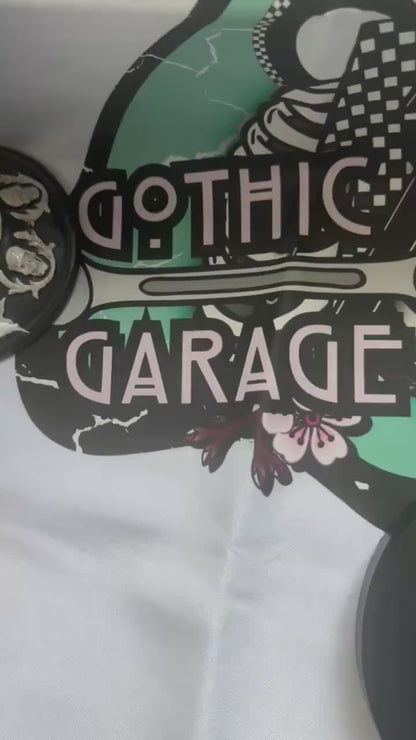 Burning Bridge Skeleton Sticker: Gothic Humor, Waterproof Vinyl