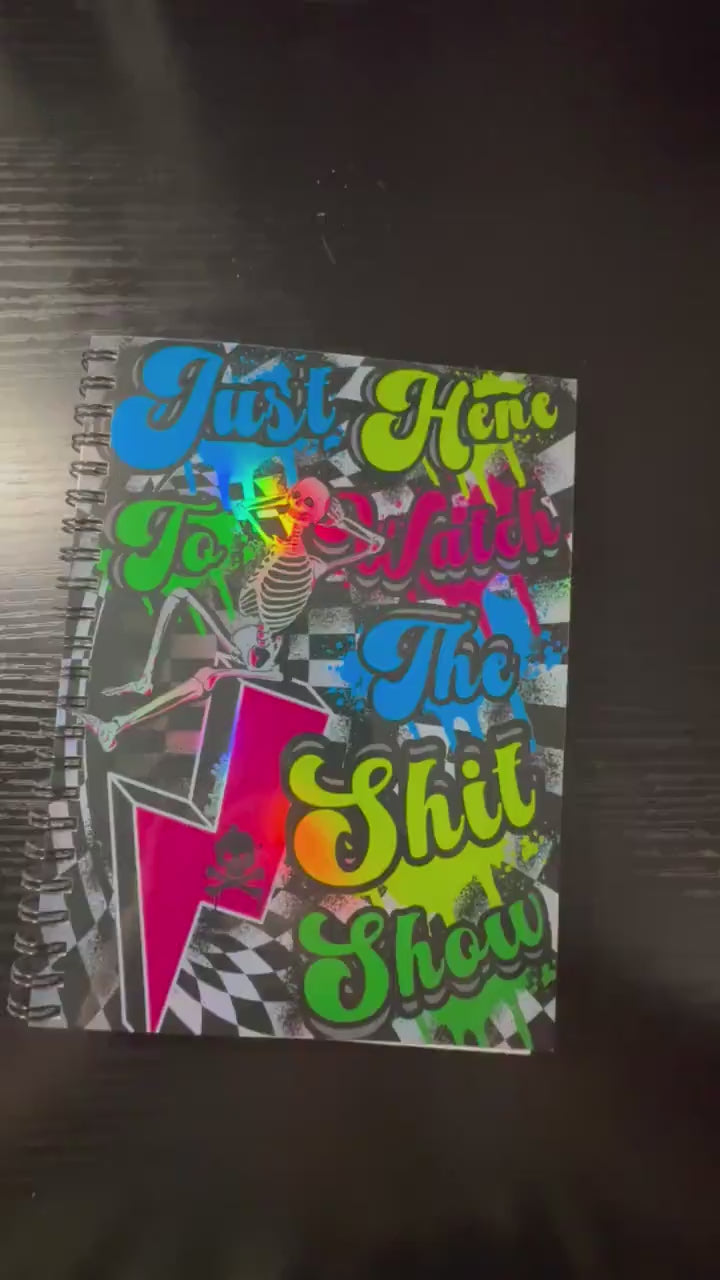 Spiral Notebook Journal: Funny Graffiti Holographic Notebook for Daily Notes, Diary or Personal Organizer