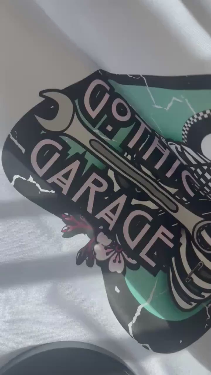 Memento Mori Sticker: Gothic Skull Hourglass, Waterproof Vinyl