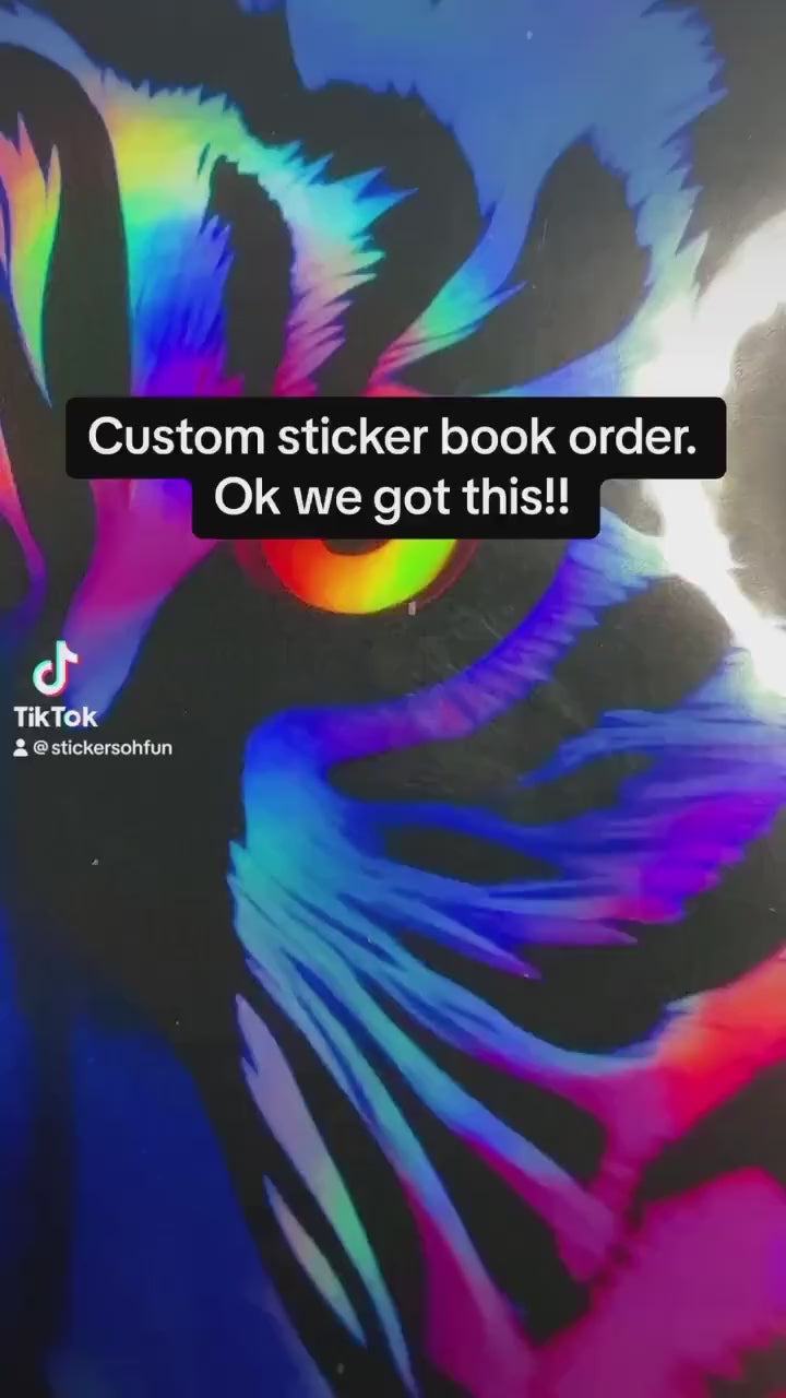 Reusable Sticker Book: Neon Tiger