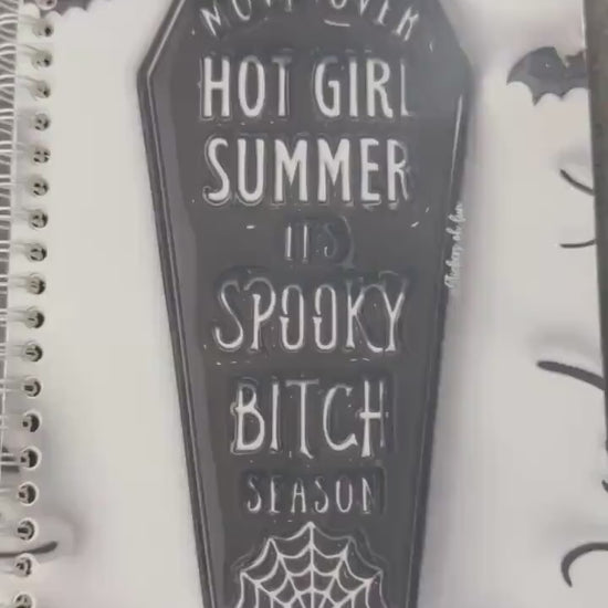 Gothic Spooky Bitch Season Reusable Sticker Book, Gothic Vibe Sticker Album, Perfect Gift to Personalize for Goth Lovers & Sticker Collector