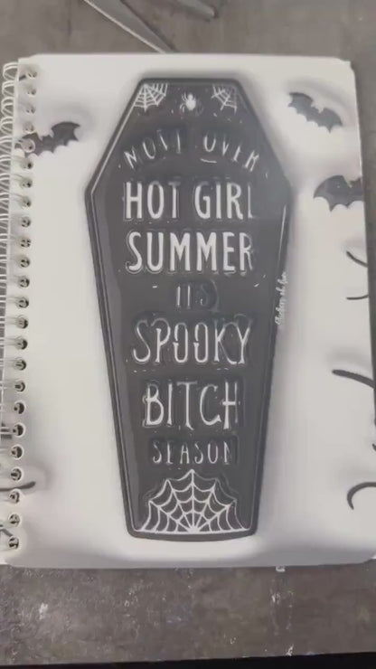 Gothic Spooky Bitch Season Reusable Sticker Book, Gothic Vibe Sticker Album, Perfect Gift to Personalize for Goth Lovers & Sticker Collector