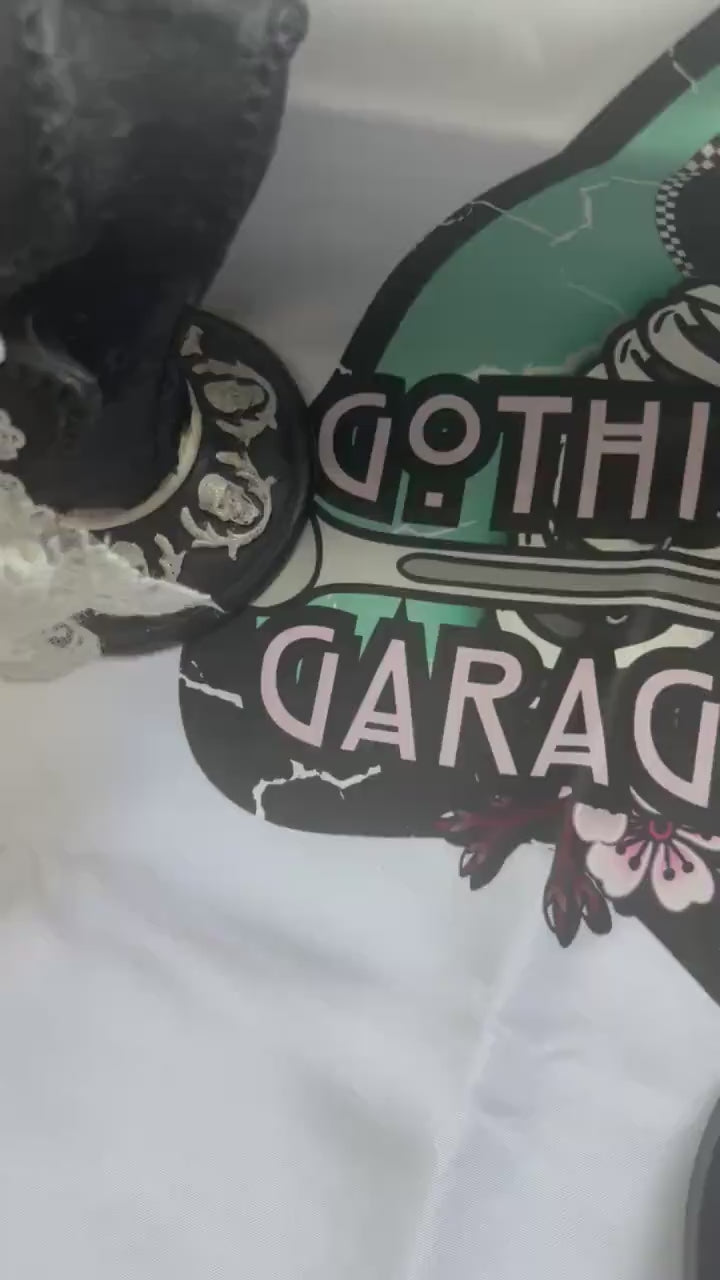 Gothic Pin-Up Girl Sticker: Dangerously Sweet, Waterproof Vinyl