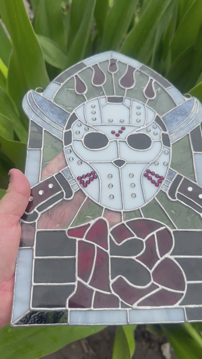 Friday The 13th Jason Horror Stained Glass Suncatcher